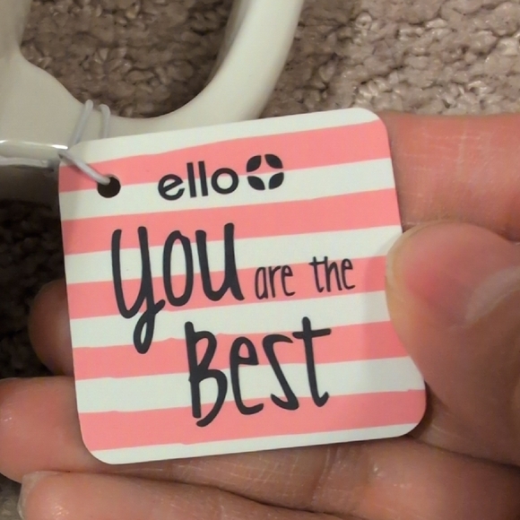 Ello White and Pink Ceramic Travel Mug 14 Oz NWT - Picture 3 of 8